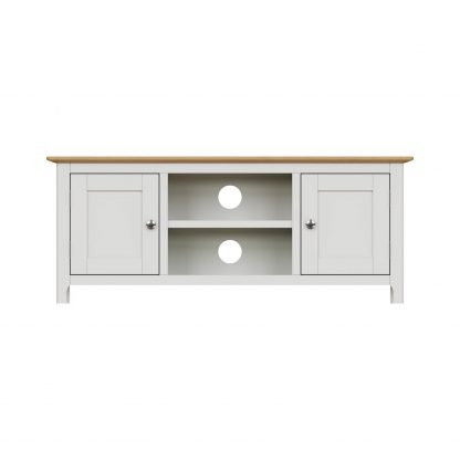Taberno Large 2 Door TV Unit - Linen - Image 6
