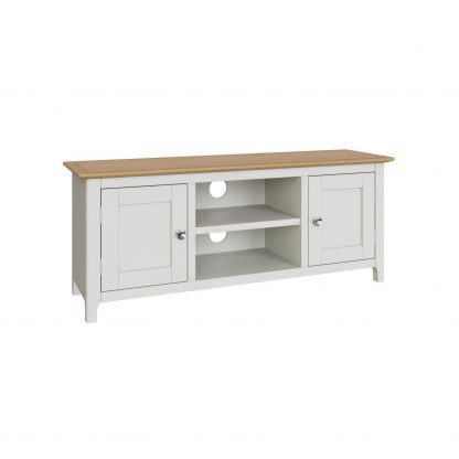 Taberno Large 2 Door TV Unit - Linen - Image 7