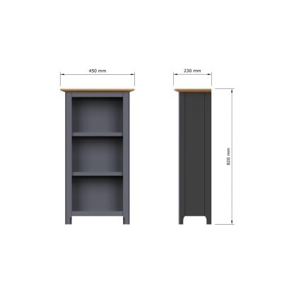 Taberno 3 Tier Bookcase - Graphite Blue - Image 8