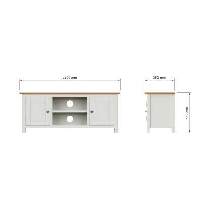 Taberno Large 2 Door TV Unit - Linen - Image 8