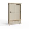 Faire 120cm Sliding Robe in Putty with Oak Top - Image 13