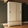 Faire 120cm Sliding Robe in Putty with Oak Top - Image 12