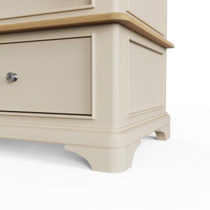 Faire 120cm Sliding Robe in Putty with Oak Top - Image 9