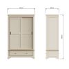 Faire 120cm Sliding Robe in Putty with Oak Top - Image 8