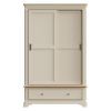 Faire 120cm Sliding Robe in Putty with Oak Top - Image 7