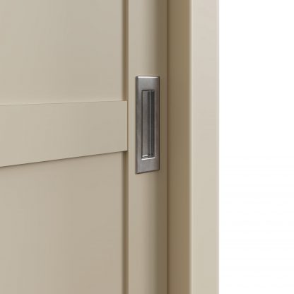Faire 120cm Sliding Robe in Putty with Oak Top - Image 3