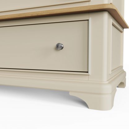 Faire 150cm Sliding Robe in Putty with Oak Top - Image 7