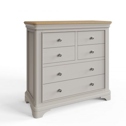 Faire 4+2 Chest in Dove Grey with Oak Top - Image 12