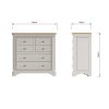 Faire 4+2 Chest in Dove Grey with Oak Top - Image 7
