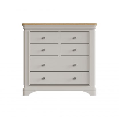 Faire 4+2 Chest in Dove Grey with Oak Top - Image 6