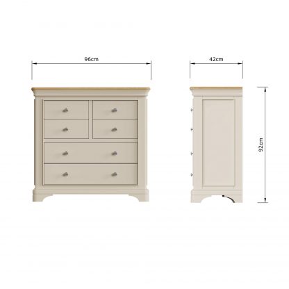 Faire 4+2 Chest in Putty with Oak Top - Image 9
