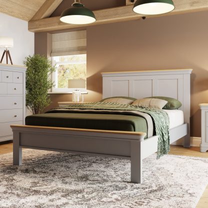Faire 4ft6 Panel Bed in Dove Grey - Image 8