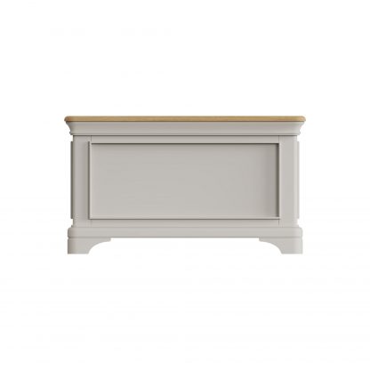 Faire Blanket Box in Dove Grey with Oak Top - Image 6