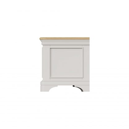 Faire Blanket Box in Dove Grey with Oak Top - Image 4