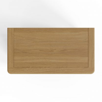 Faire Blanket Box in Dove Grey with Oak Top - Image 3