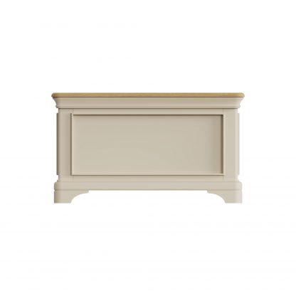 Faire Blanket Box in Putty with Oak Top - Image 6