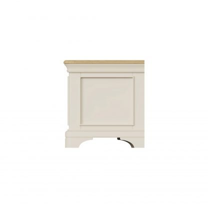 Faire Blanket Box in Putty with Oak Top - Image 5