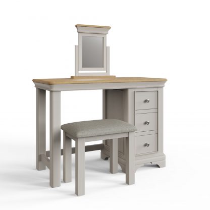 Faire Dressing Table Set in Dove Grey with Oak Top - Image 11