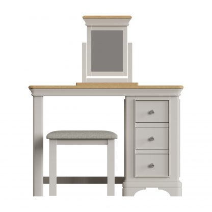Faire Dressing Table Set in Dove Grey with Oak Top - Image 7