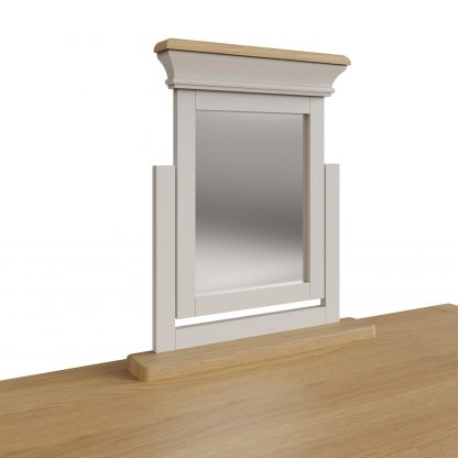 Faire Dressing Table Set in Dove Grey with Oak Top - Image 5