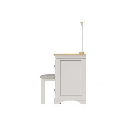 Faire Dressing Table Set in Dove Grey with Oak Top - Image 3