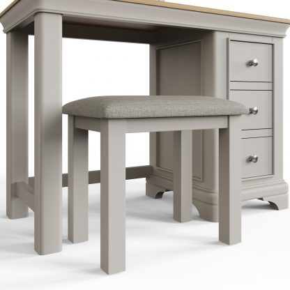 Faire Dressing Table Set in Dove Grey with Oak Top - Image 2