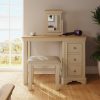 Faire Dressing Table Set in Putty with Oak Top - Image 8