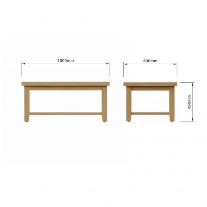 Robus Oak Two Tier Coffee Table - Image 8