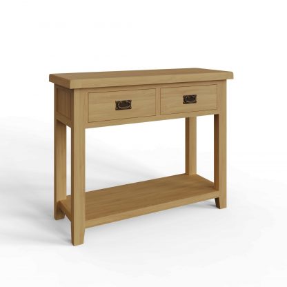 Robus Oak Console Table With Drawers - Image 8