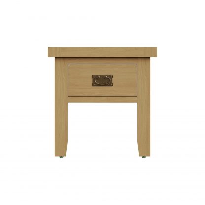 Robus Oak Side/ Lamp Table With Drawer - Image 6