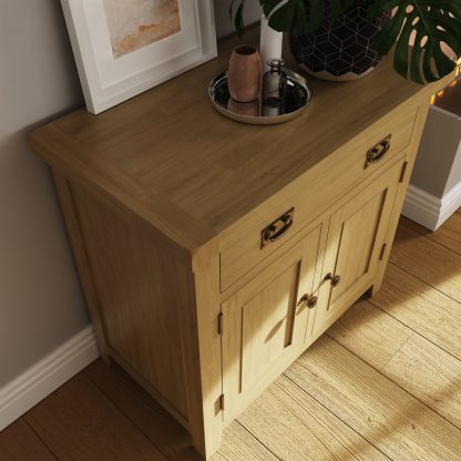 Robus Oak 2 Door 1 Drawer Sideboard - Image 3