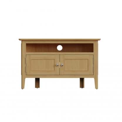 Arvid Oak Assembled Corner TV Unit With 2 Doors - Image 5