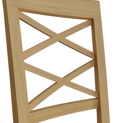Arvid Assembled Pair Of Oak Cross-Back Dining Chairs - Image 8