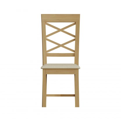 Arvid Assembled Pair Of Oak Cross-Back Dining Chairs - Image 5