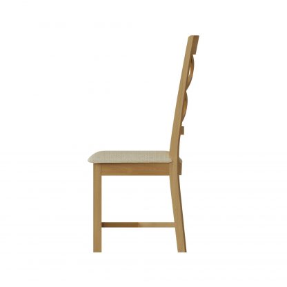 Arvid Assembled Pair Of Oak Cross-Back Dining Chairs - Image 6