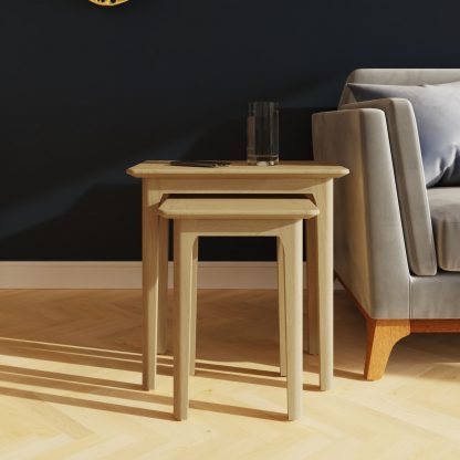 Arvid Oak Assembled Nest Of 2 Tables - Image 3