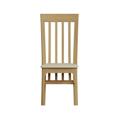 Arvid Assembled Pair Of Oak Slat-Back Dining Chairs - Image 4