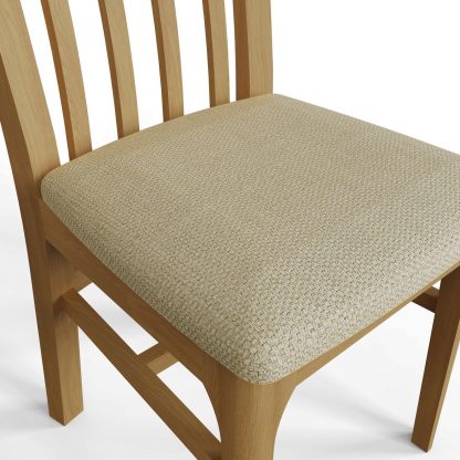 Arvid Assembled Pair Of Oak Slat-Back Dining Chairs - Image 6
