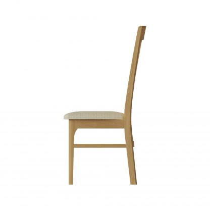 Arvid Assembled Pair Of Oak Slat-Back Dining Chairs - Image 5