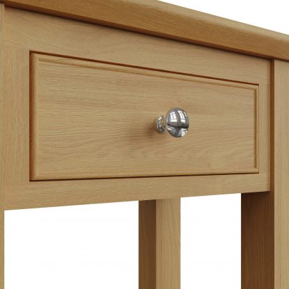 Arvid Oak Assembled Telephone Hall Table - Image 5