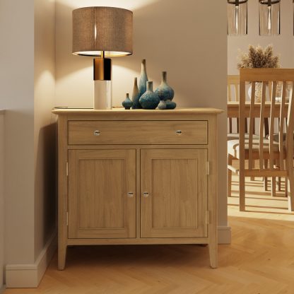 Arvid Oak Assembled 2 Door 1 Drawer Sideboard - Image 3