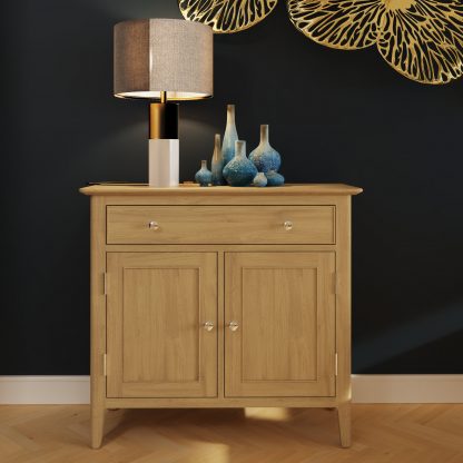 Arvid Oak Assembled 2 Door 1 Drawer Sideboard - Image 2