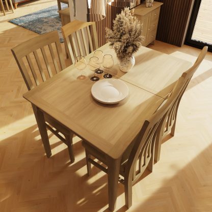 Arvid Assembled Pair Of Oak Slat-Back Dining Chairs - Image 2