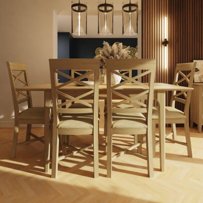 Arvid Oak Butterfly Extending Dining Table - Image 2