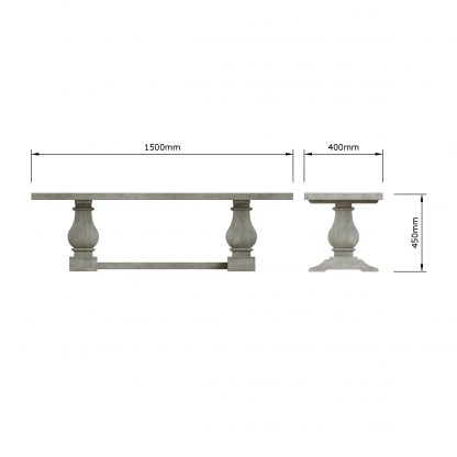 Bowood Reclaimed Solid Pine Dining Bench - Image 9