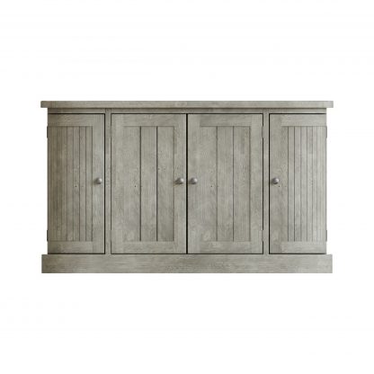 Bowood Reclaimed Pine 4 Door Curved Sideboard - Image 5