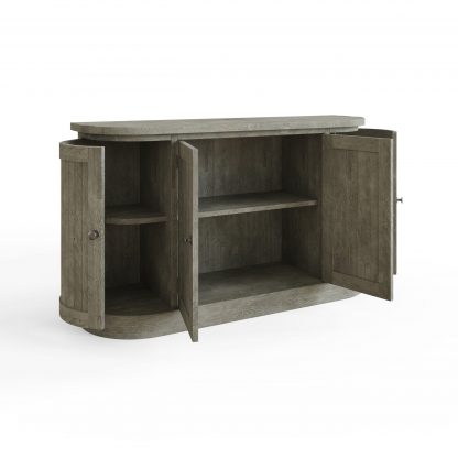Bowood Reclaimed Pine 4 Door Curved Sideboard - Image 6