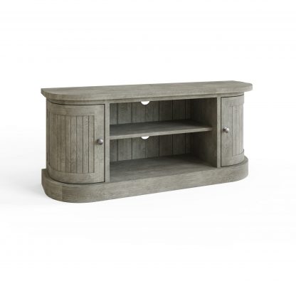Bowood Reclaimed Pine Curved TV Media Unit - Image 3