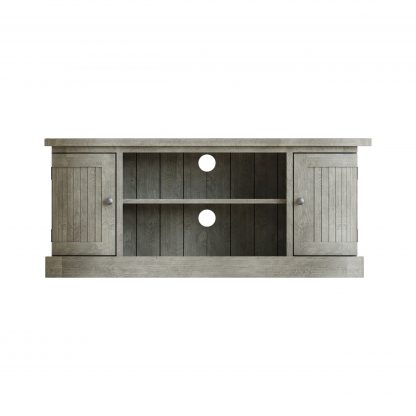 Bowood Reclaimed Pine Curved TV Media Unit - Image 5