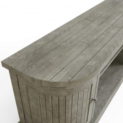 Bowood Reclaimed Pine Curved TV Media Unit - Image 9